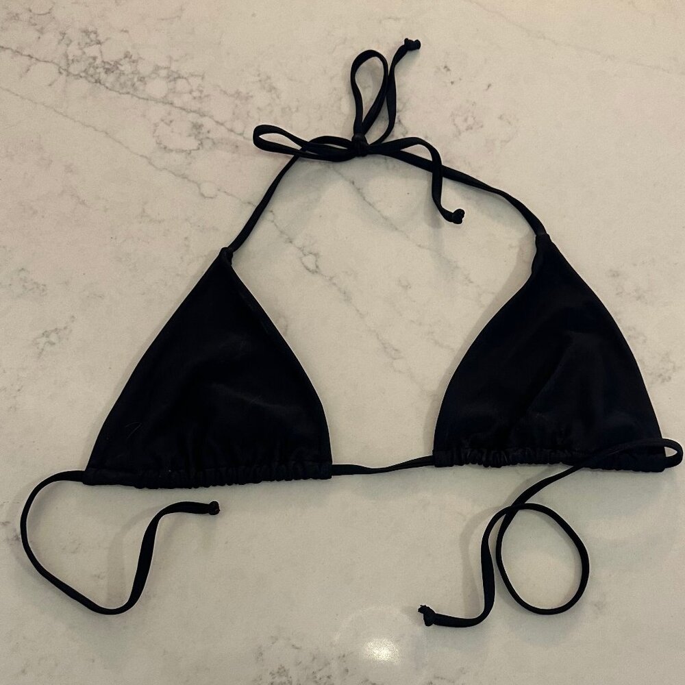 Black Triangle Bikini Top Size Large